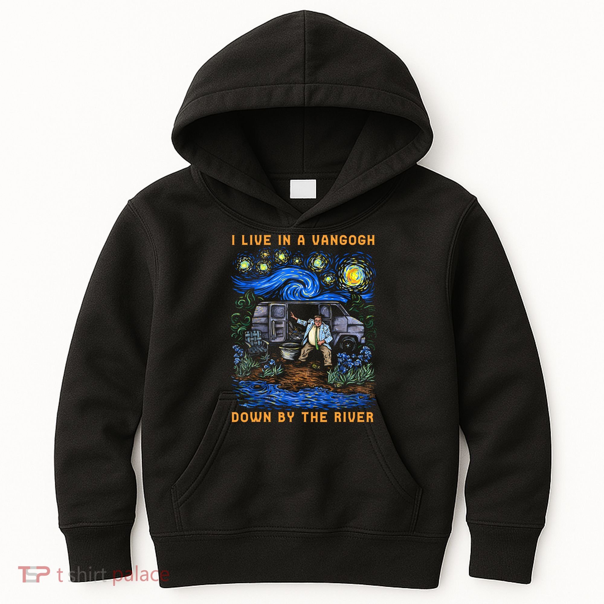 I Live In A Van Gogh Down By The River Kids Hoodie