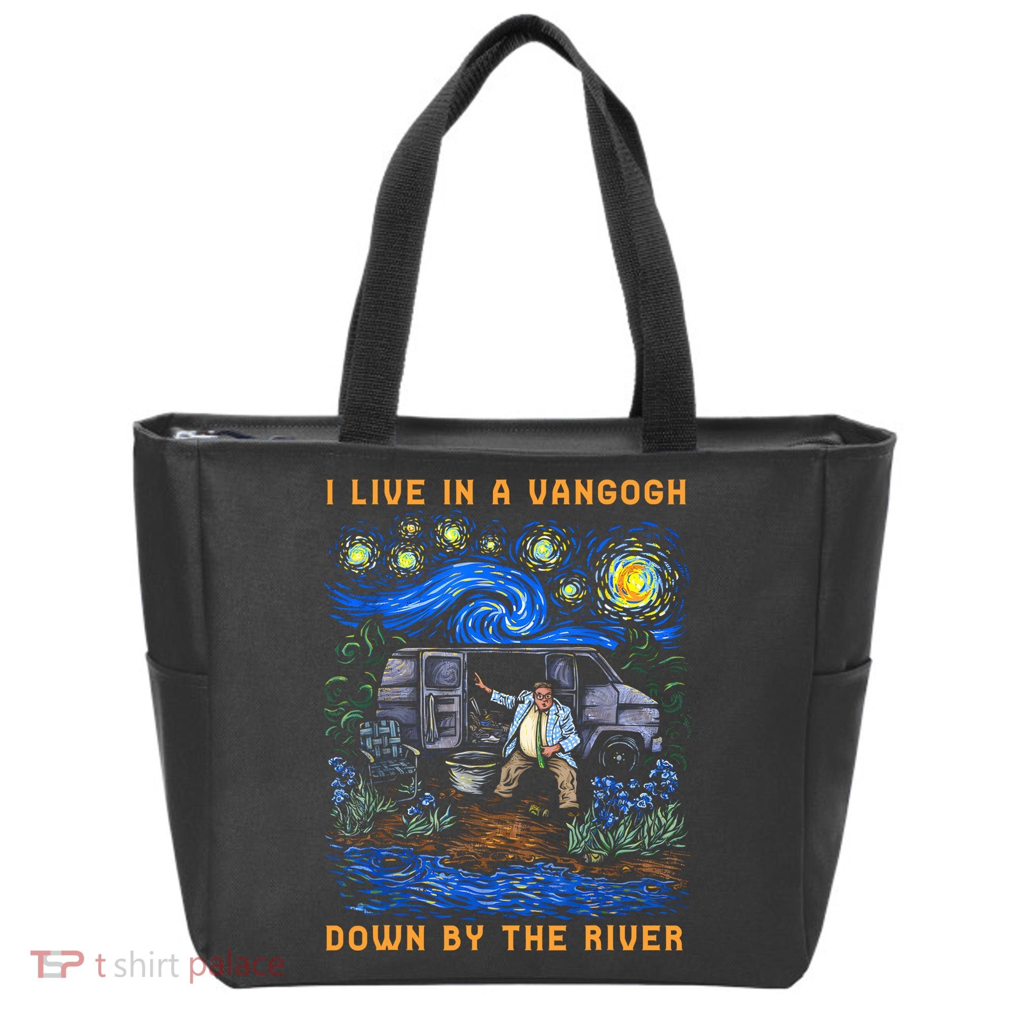 I Live In A Van Gogh Down By The River Tote Bag