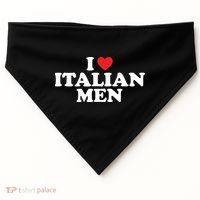 I Love Italian Men USA-Made Doggie Bandana thumb 0