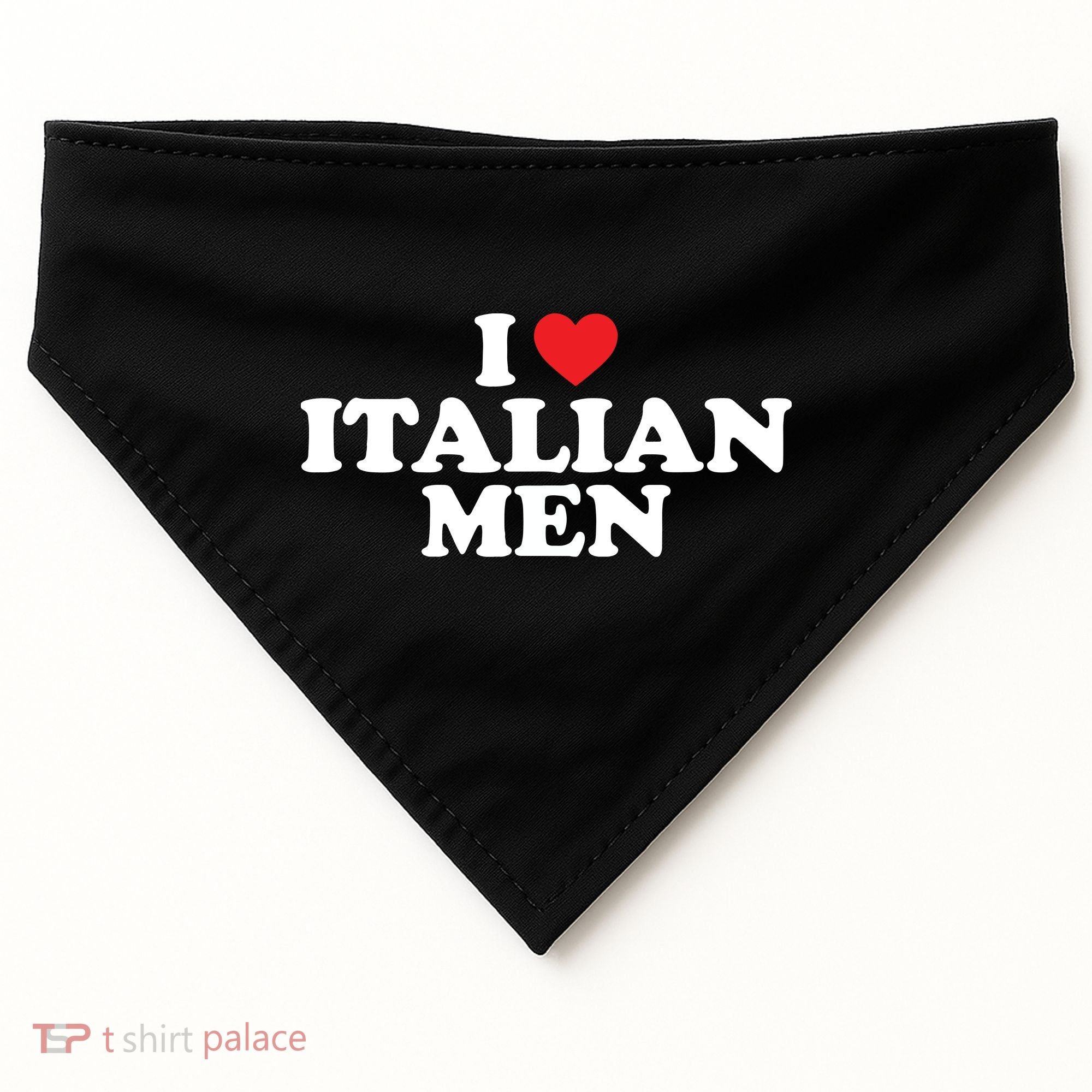 I Love Italian Men USA-Made Doggie Bandana