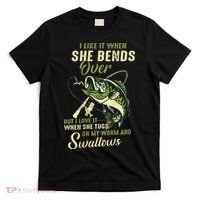 I Like It When She Bends Over But I Love It T-Shirt thumb 0