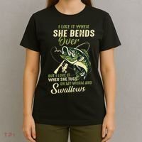 I Like It When She Bends Over But I Love It T-Shirt thumb 4