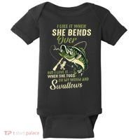 I Like It When She Bends Over But I Love It Baby Bodysuit thumb 0