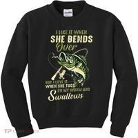 I Like It When She Bends Over But I Love It Kids Sweatshirt thumb 0