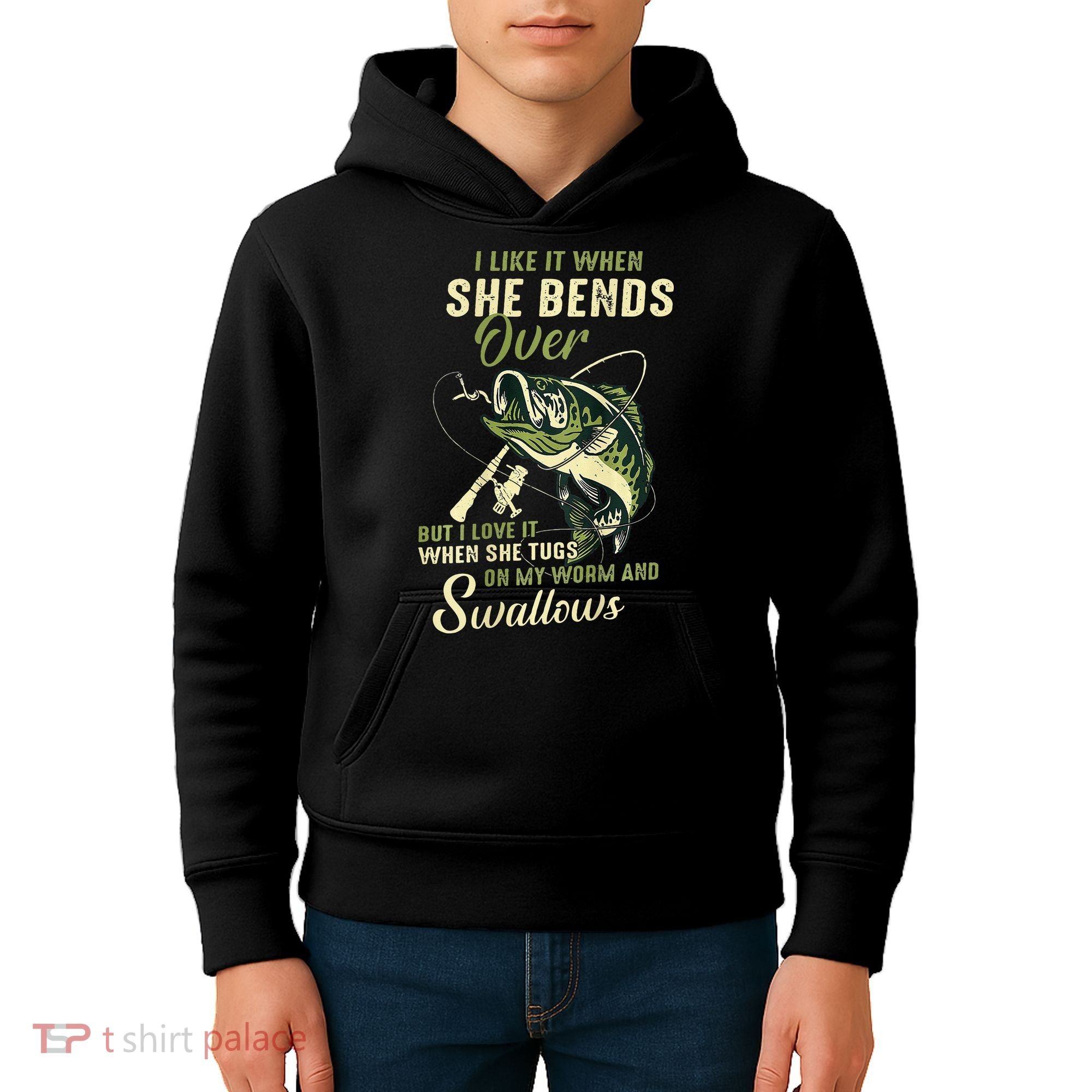I Like It When She Bends Over But I Love It Kids Hoodie