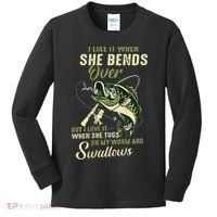I Like It When She Bends Over But I Love It Kids Long Sleeve Shirt thumb 0