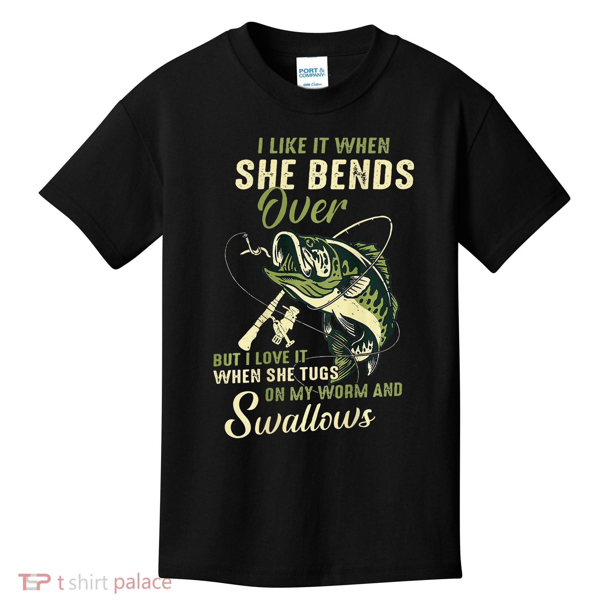I Like It When She Bends Over But I Love It Kids T-Shirt