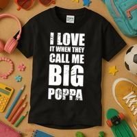 I Love It When They Call Me Big Poppa TShirt Father's Day TShirt Kids T-Shirt thumb 3