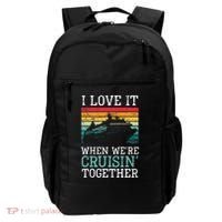 I Love It When We're Cruisin' Together retro Bailing Boat Backpack thumb 0