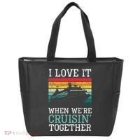 I Love It When We're Cruisin' Together retro Bailing Boat Tote Bag thumb 0