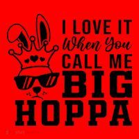 I Love It When You Call Me Big Hoppa Bunny Ear Easter Day Santa Hat thumb 1