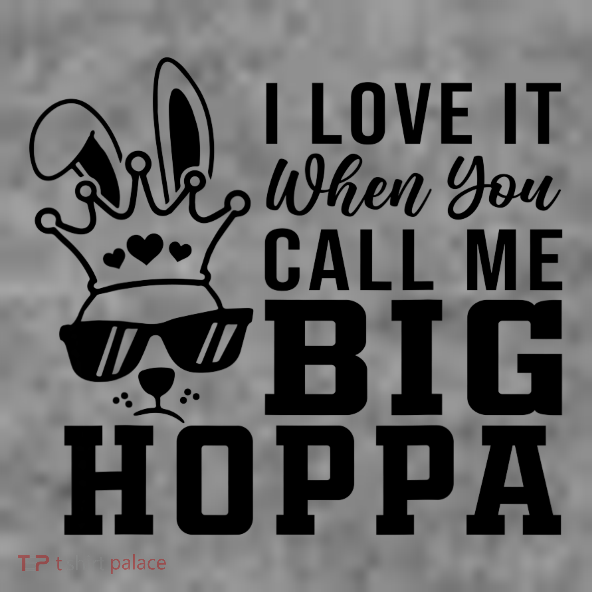I Love It When You Call Me Big Hoppa Bunny Ear Easter Day Toddler Hoodie