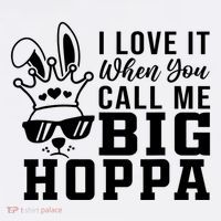 I Love It When You Call Me Big Hoppa Bunny Ear Easter Day Sweatshirt thumb 3