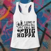 I Love It When You Call Me Big Hoppa Bunny Ear Easter Day Women's Tank Top thumb 3