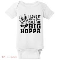 I Love It When You Call Me Big Hoppa Bunny Ear Easter Day Baby Bodysuit thumb 0