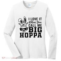 I Love It When You Call Me Big Hoppa Bunny Ear Easter Day Women's Long Sleeve Shirt thumb 0