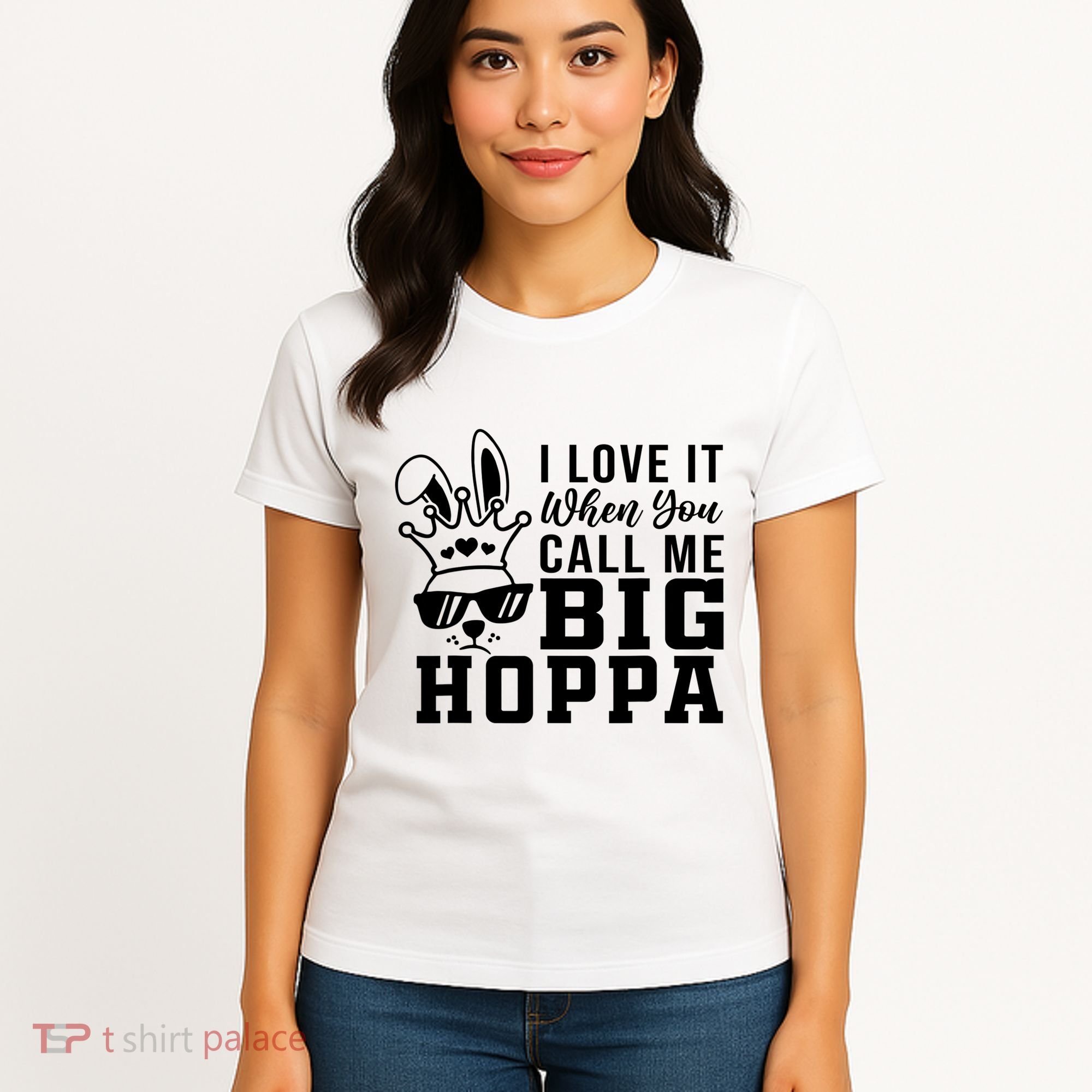 I Love It When You Call Me Big Hoppa Bunny Ear Easter Day Women's T-Shirt