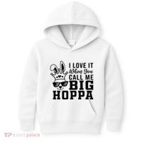 I Love It When You Call Me Big Hoppa Bunny Ear Easter Day Kids Hoodie thumb 0