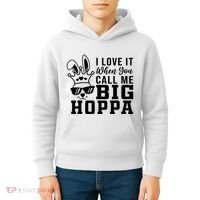 I Love It When You Call Me Big Hoppa Bunny Ear Easter Day Kids Hoodie thumb 4