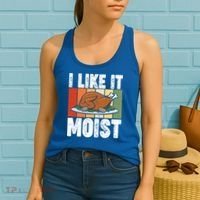 I Like It Moist Thanksgiving Costume Turkey Day Leg Day Gift Women's Tank Top thumb 2