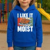 I Like It Moist Thanksgiving Costume Turkey Day Leg Day Gift Kids Hoodie thumb 3
