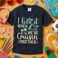 I Love It When We Are Cruisin Together Cruise Ship Lover Kids T-Shirt thumb 3