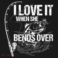 I Love It When She Bends Over Funny Fishing Lover Coaster thumb 2