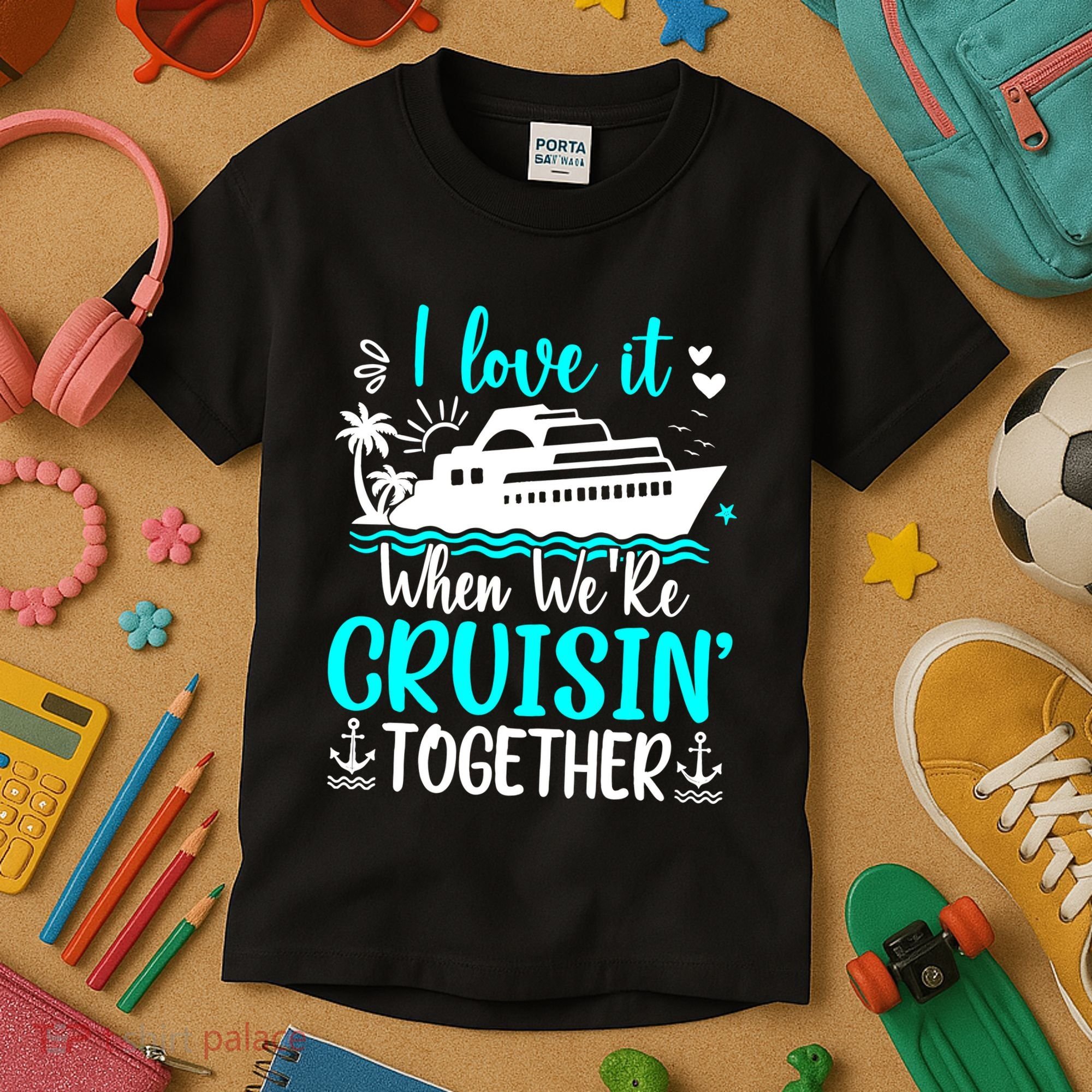 I Love It When We Are Cruisin Together Cruise Ship Lover Kids T-Shirt