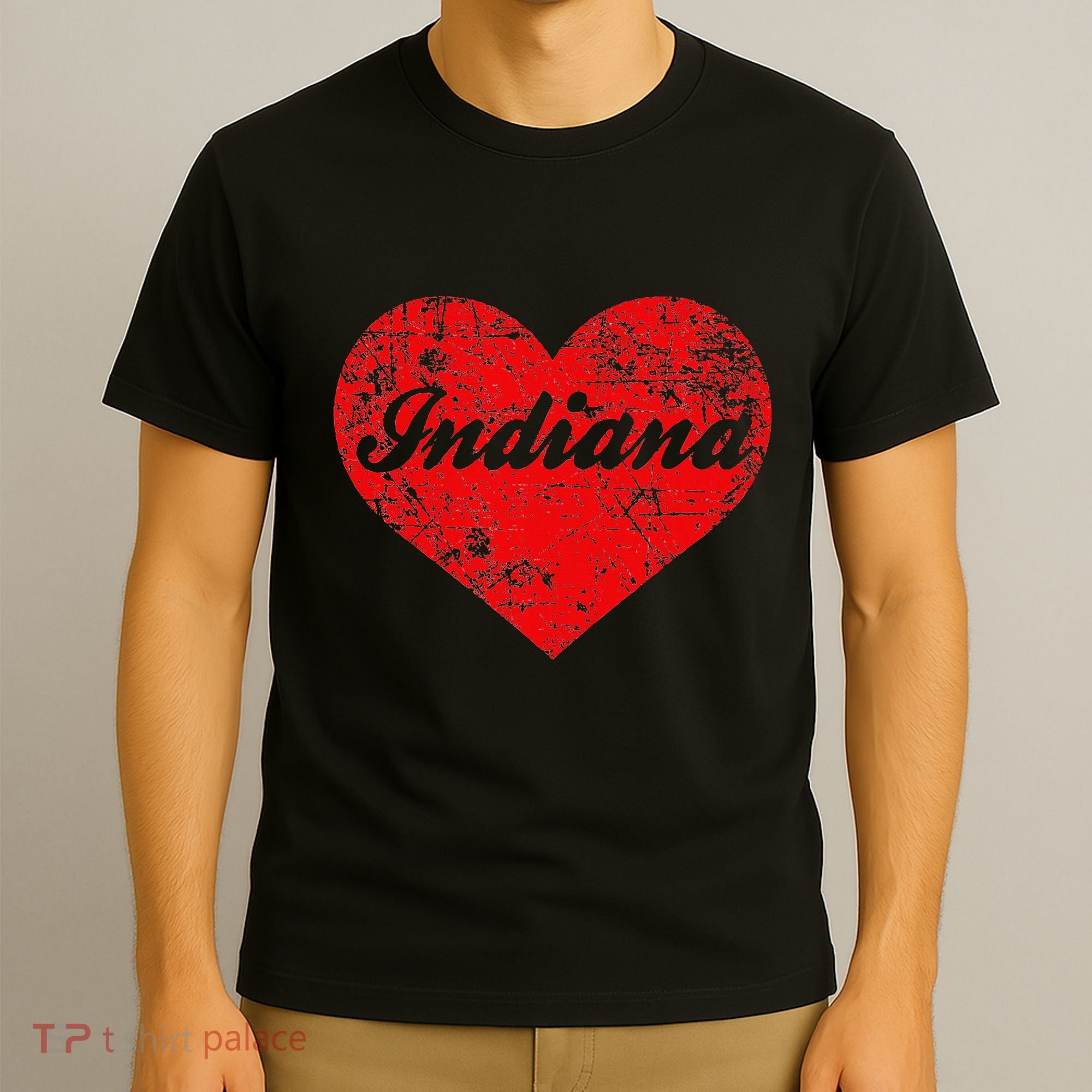 I Love Indiana Heart State Pride Region Midwest Gift T-Shirt