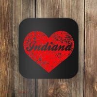 I Love Indiana Heart State Pride Region Midwest Gift Coaster thumb 0