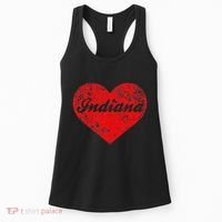 I Love Indiana Heart State Pride Region Midwest Gift Women's Tank Top thumb 0