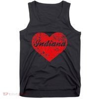 I Love Indiana Heart State Pride Region Midwest Gift Tank Top thumb 0