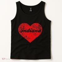 I Love Indiana Heart State Pride Region Midwest Gift Tank Top thumb 2