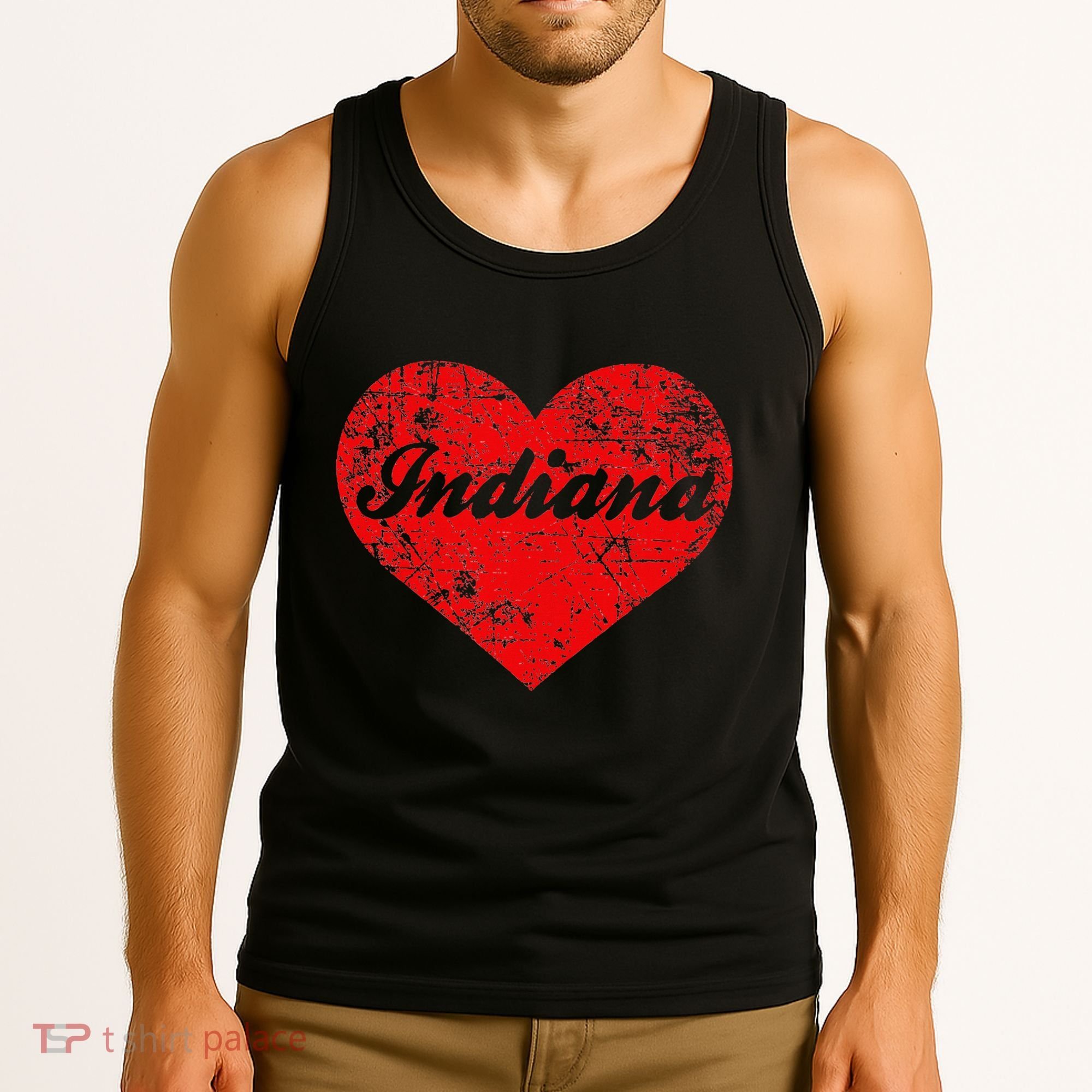 I Love Indiana Heart State Pride Region Midwest Gift Tank Top