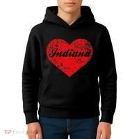 I Love Indiana Heart State Pride Region Midwest Gift Kids Hoodie thumb 4