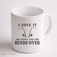 I Love It When She Bends Over Funny Fishing Coffee Mug thumb 1