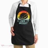 I Like It Moist Turkey Retro Funny Thanksgiving Apron thumb 2