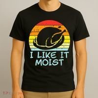 I Like It Moist Turkey Retro Funny Thanksgiving T-Shirt thumb 3