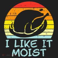 I Like It Moist Turkey Retro Funny Thanksgiving Golf Towel thumb 3