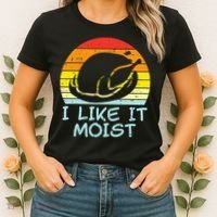 I Like It Moist Turkey Retro Funny Thanksgiving Women's T-Shirt thumb 2
