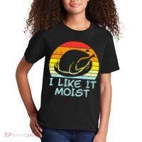 I Like It Moist Turkey Retro Funny Thanksgiving Kids T-Shirt thumb 2