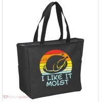 I Like It Moist Turkey Retro Funny Thanksgiving Tote Bag thumb 2