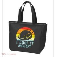I Like It Moist Turkey Retro Funny Thanksgiving Tote Bag thumb 3