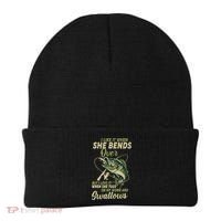 I Like It When She Bends Over Fishing Gifts Father's Day Beanie thumb 0