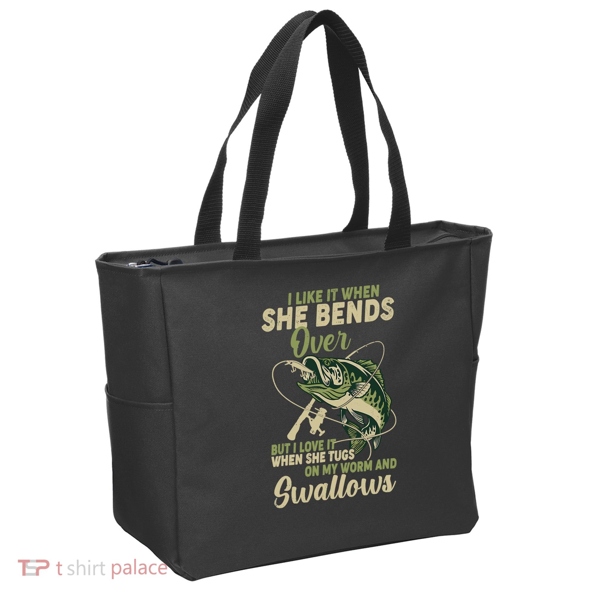 I Like It When She Bends Over Fishing Gifts Father's Day Tote Bag