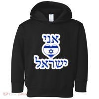 I Love Israel In Hebrew Toddler Hoodie thumb 0