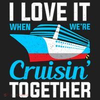 I Love It When Were Cruisin Together Boating Cruise Trip Funny Gift Golf Towel thumb 3