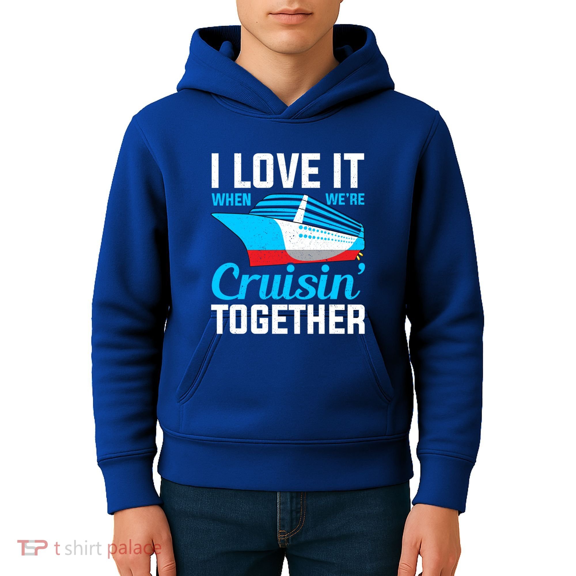 I Love It When Were Cruisin Together Boating Cruise Trip Funny Gift Kids Hoodie