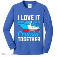 I Love It When Were Cruisin Together Boating Cruise Trip Funny Gift Kids Long Sleeve Shirt thumb 0