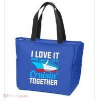 I Love It When Were Cruisin Together Boating Cruise Trip Funny Gift Tote Bag thumb 3